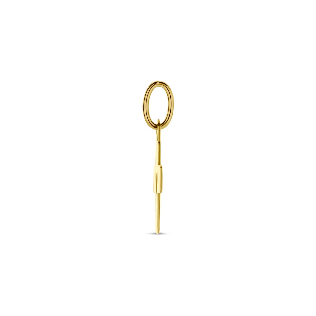 14k żółte złoto wisiorek krzyż z serduszkiem 18mm