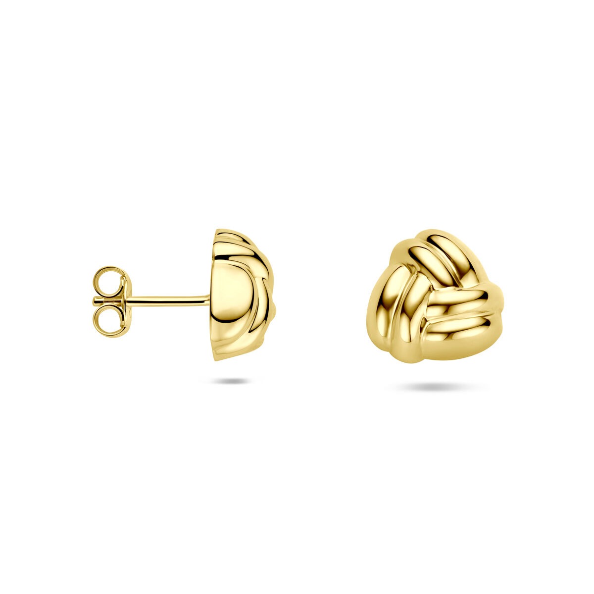 14k żółte złoto kolczyki wkrętki damski 11 mm