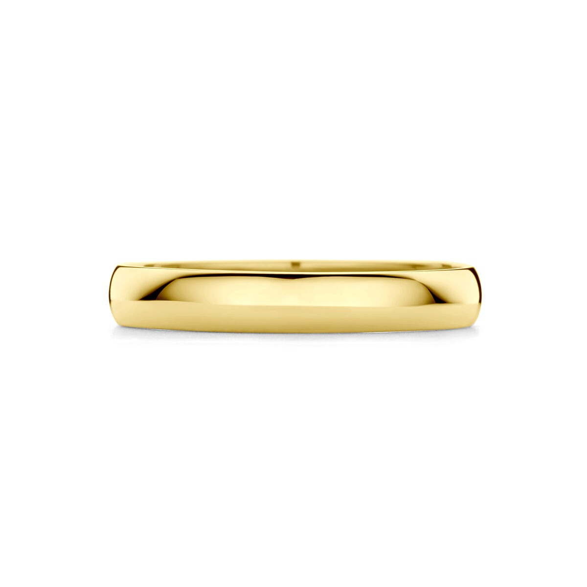 14k żółte złoto pierścionek 3mm