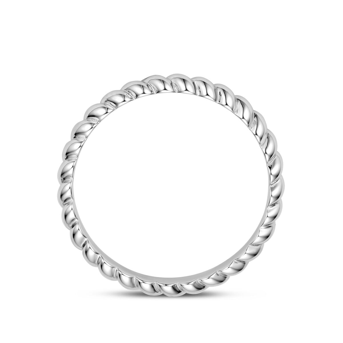 Srebrny Damski Pierścionek – Rodowany 925 Srebro, 3mm