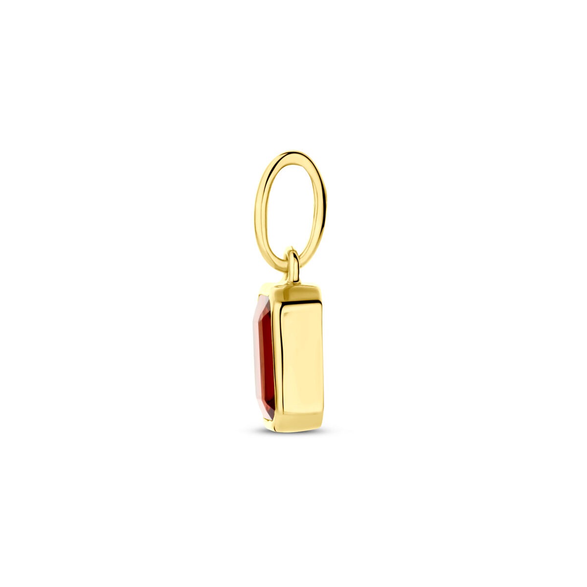 wisiorek granat 12 mm 14K żółte złoto