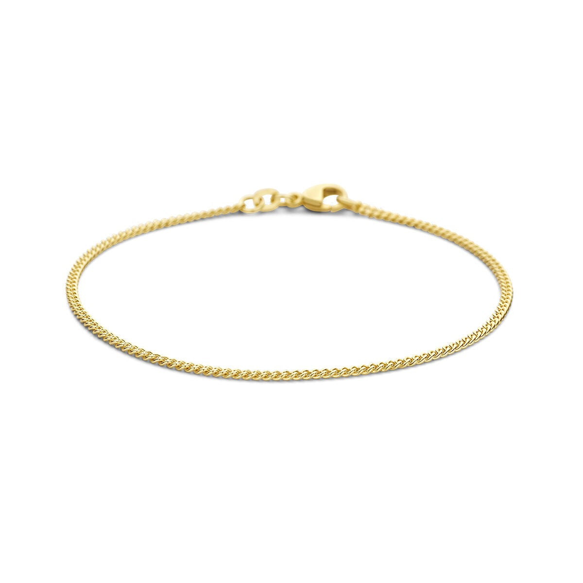 14k żółte złoto gourmette ogniwo naszyjnik unisex