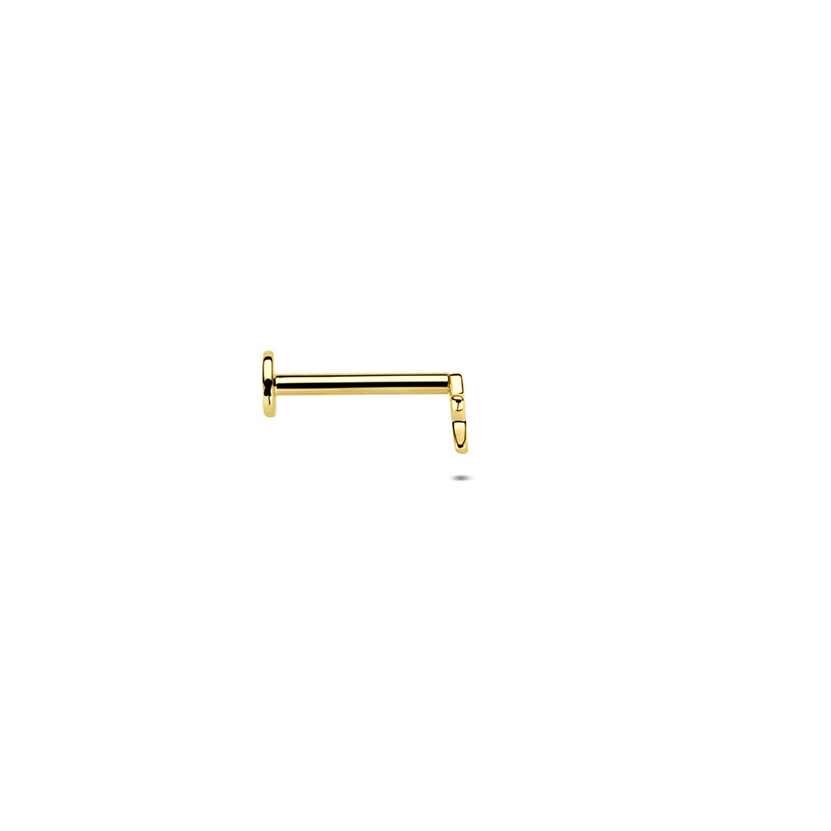 14k Żółte złoto płaski piercing w kształcie gwiazdy – promienny subtelny