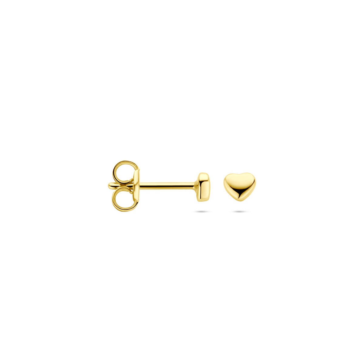 14k złote kolczyki w kształcie serca – 3 mm