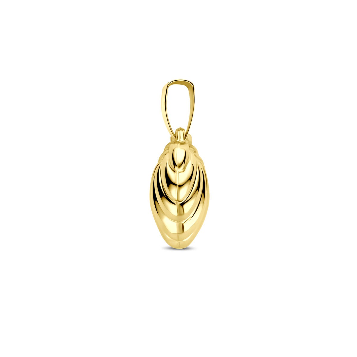 14k żółte złoto wisiorek w kształcie serca 18 mm