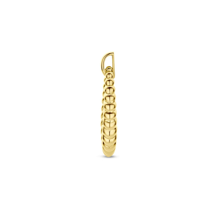 14k Geelgouden Hanger – Tijdloze Elegantievorm in Groot Formaat