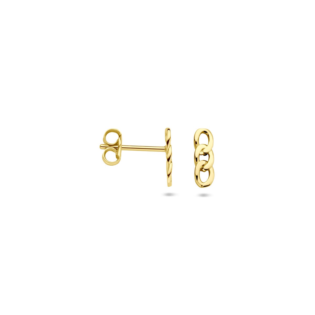 14k żółte złoto słupkowe kolczyki wkrętki – 8,5 x 2,5 mm