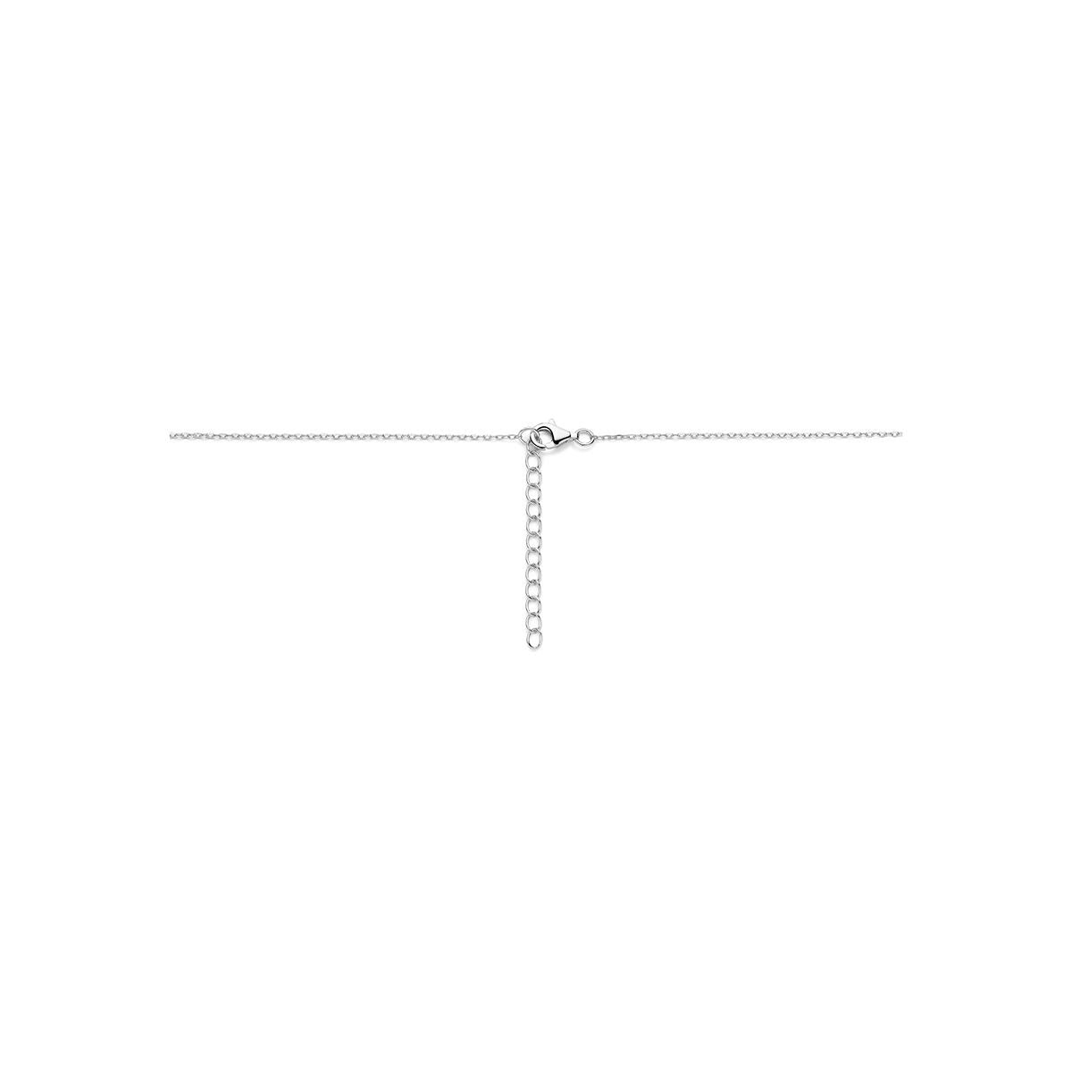 naszyjnik cyrkonia 41 + 4 cm srebro rodowany