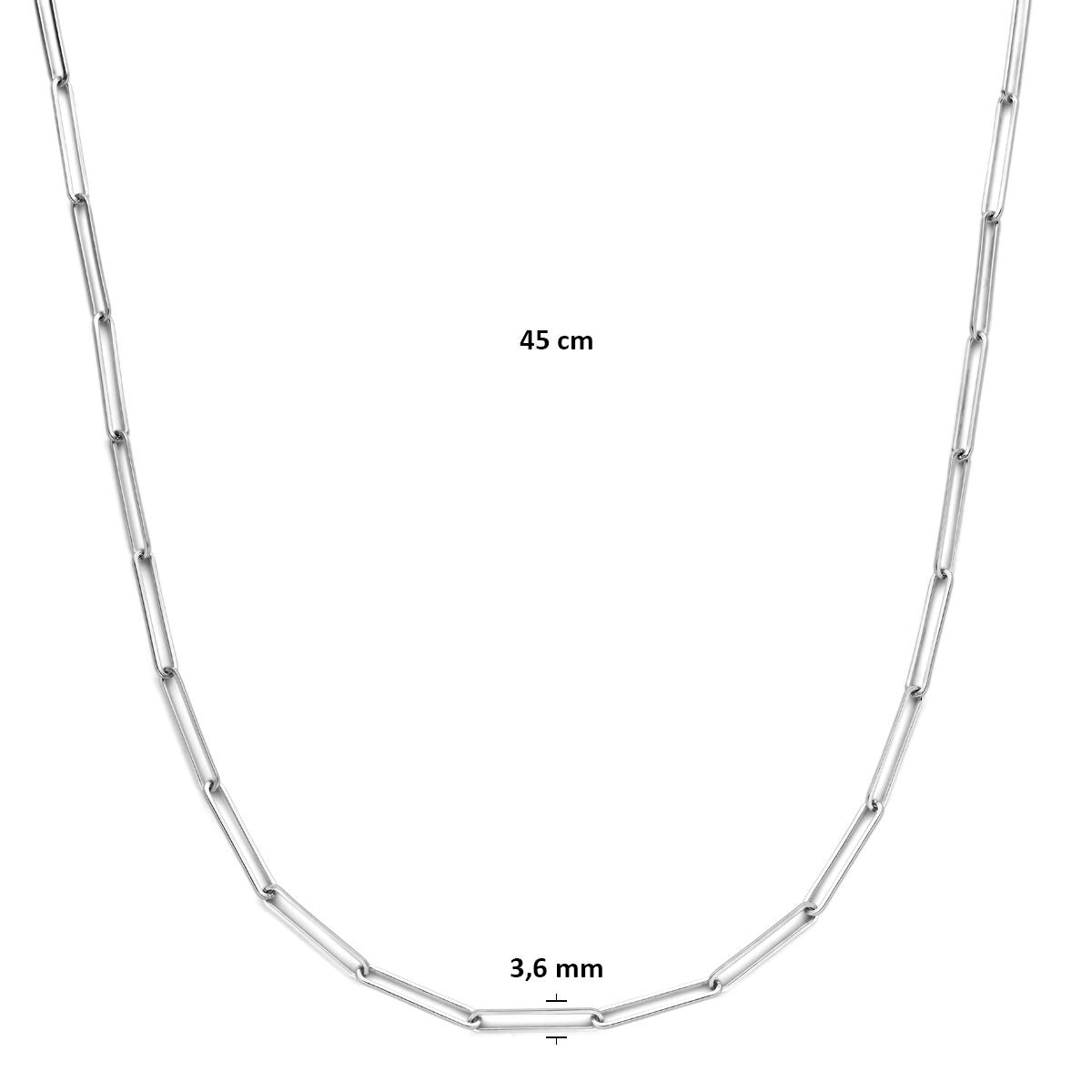 Rodowany naszyjnik srebrny w kształcie kotwicy 45cm 3,6 mm