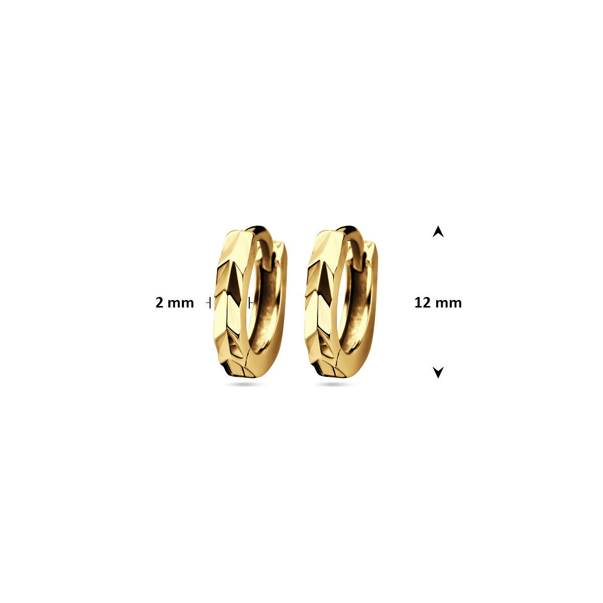 Pozłacane srebrne kolczyki koła – 12 mm złotej elegancji