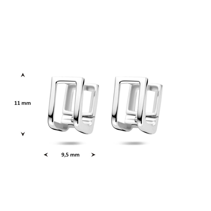 Zilveren klapoorringen – gerhodineerd 925 zilver