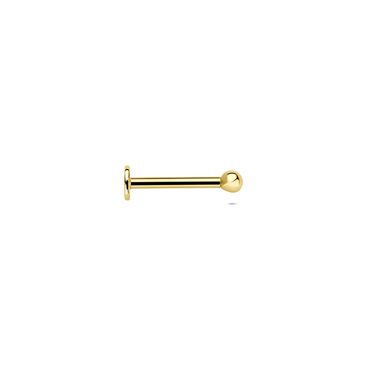 piercing z płaskim końcem kula 2 mm 14K żółte złoto