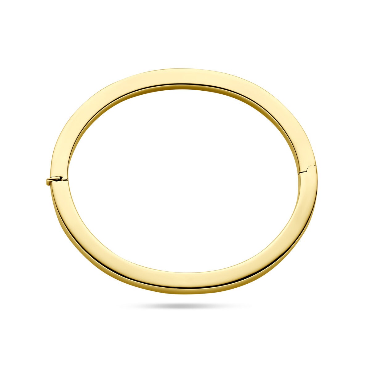 bangle z żółtego złota – 5 mm szerokości, z zapięciem na zawias