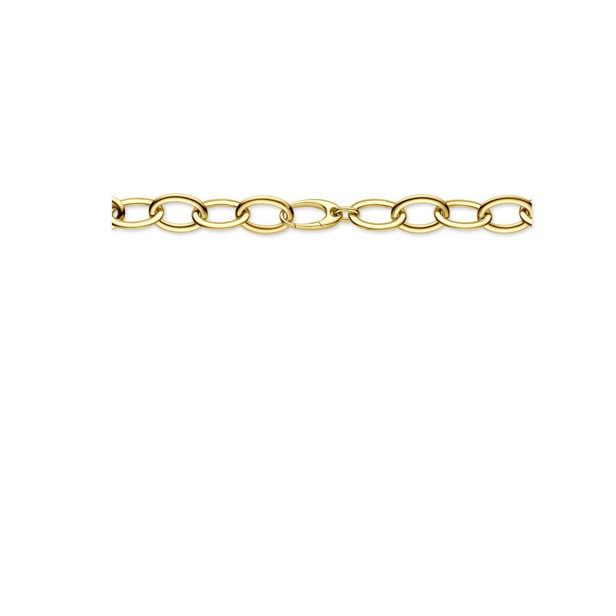 14k żółte złoto naszyjnik z ogniwami – 13 mm szeroki