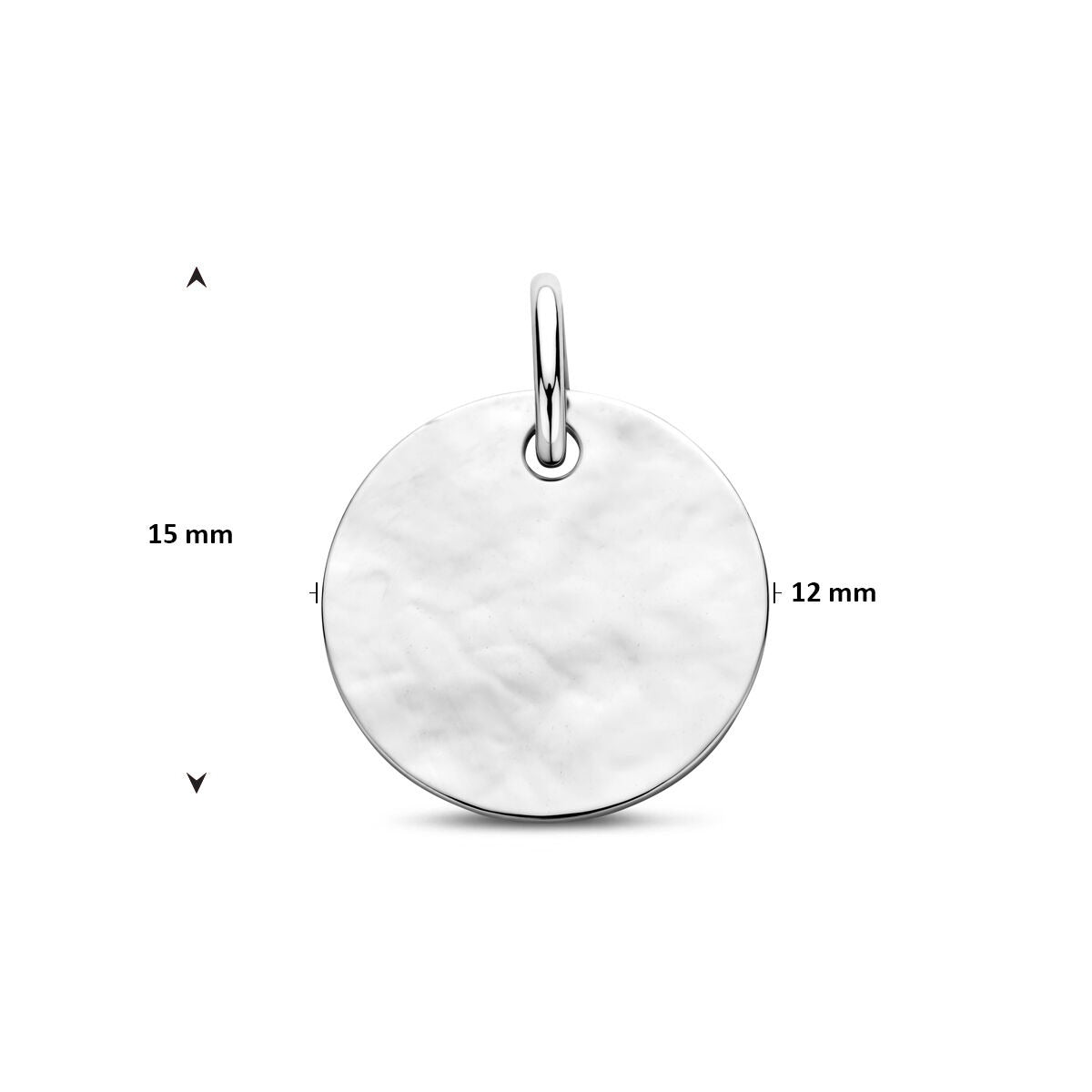 Srebrny wisiorek grawerowany 925 rodowany – 12 mm