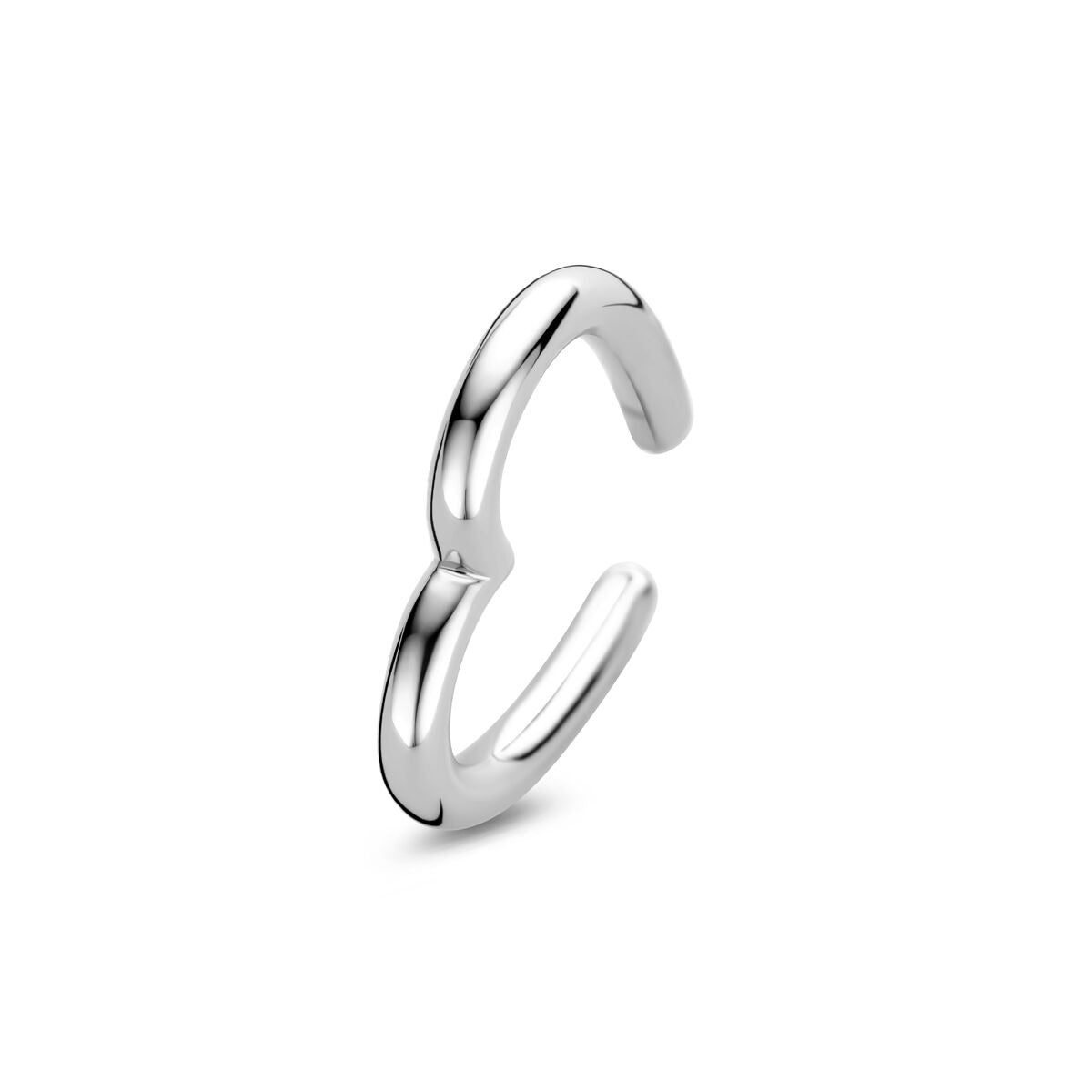 Srebrny ear cuff serduszko – rodowany 925 srebro