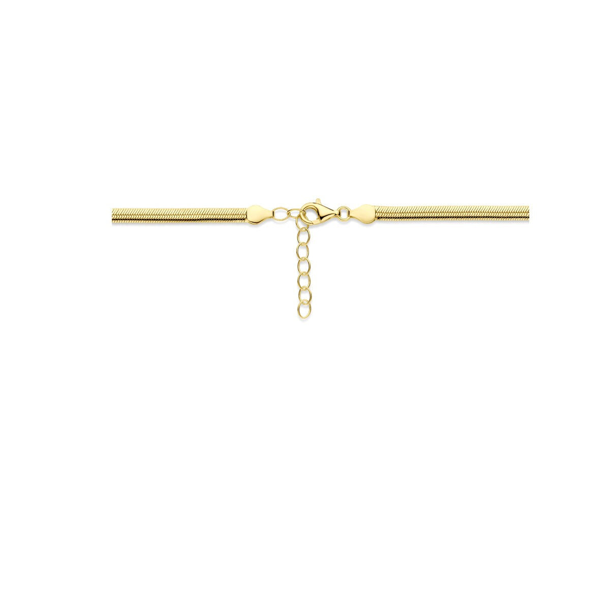 Naszyjnik pozłacany – 925 srebro z żółtym złotem, 4.6 mm