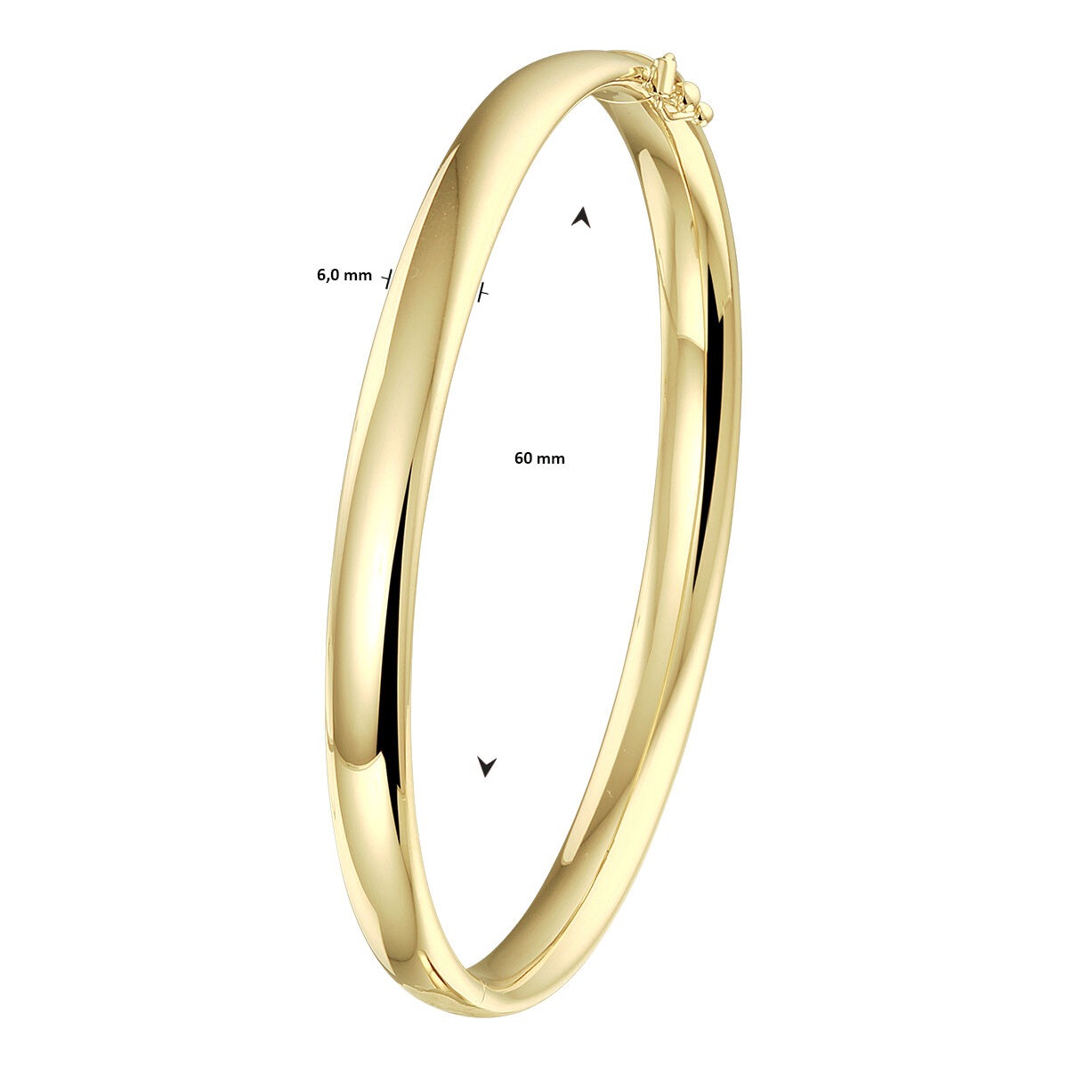9k Żółte Złoto Bransoletka Bangle
