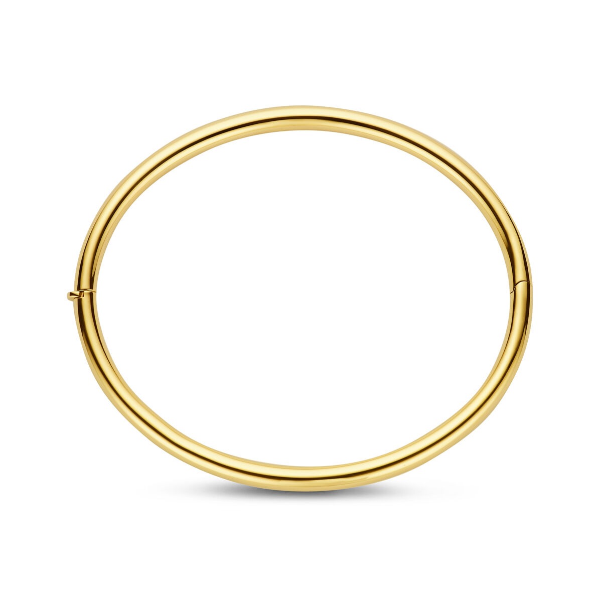Złota damska bransoletka – 14k bangle z zapięciem na zawias