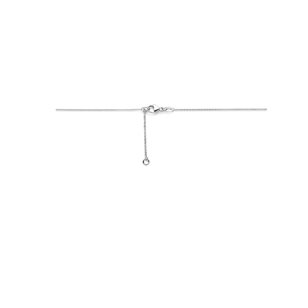 Srebrny naszyjnik z cyrkonią – rodowany srebro 925, 42-45 cm