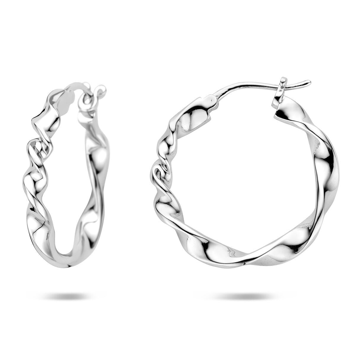 Srebrne kolczyki damskie – rodowane 30 mm