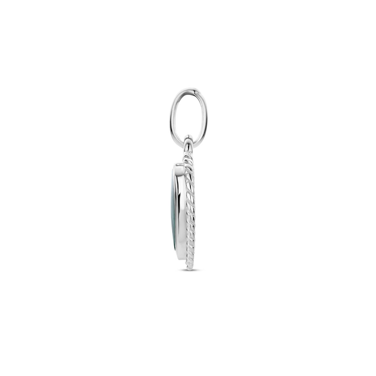 Rodowany Srebrny Wisiorek z Malachitem – Kształt Serca 20.5mm