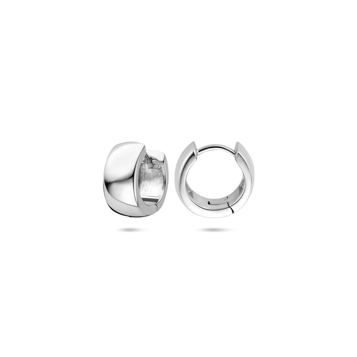 Srebrne kolczyki koła – rodowane 925 srebro, 10,5 x 6 mm