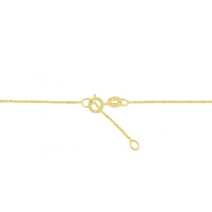 Geelgouden ketting met hartje in anker schakel – 14k