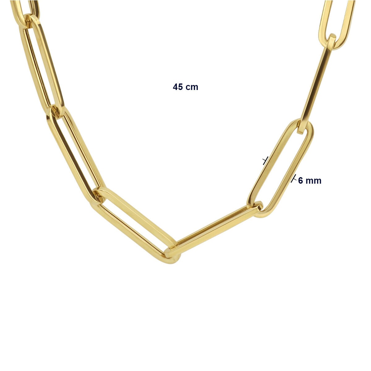 naszyjnik z 9k złota w kształcie spinacza – 45 cm