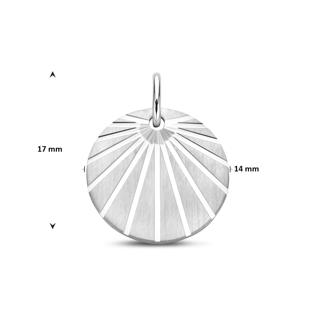 Srebrny wisiorek 925 rodowany – 17 mm