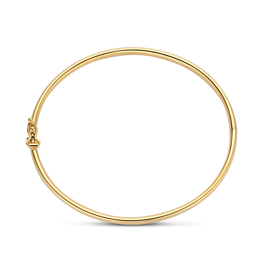 9k Geelgouden bangle met scharniersluiting