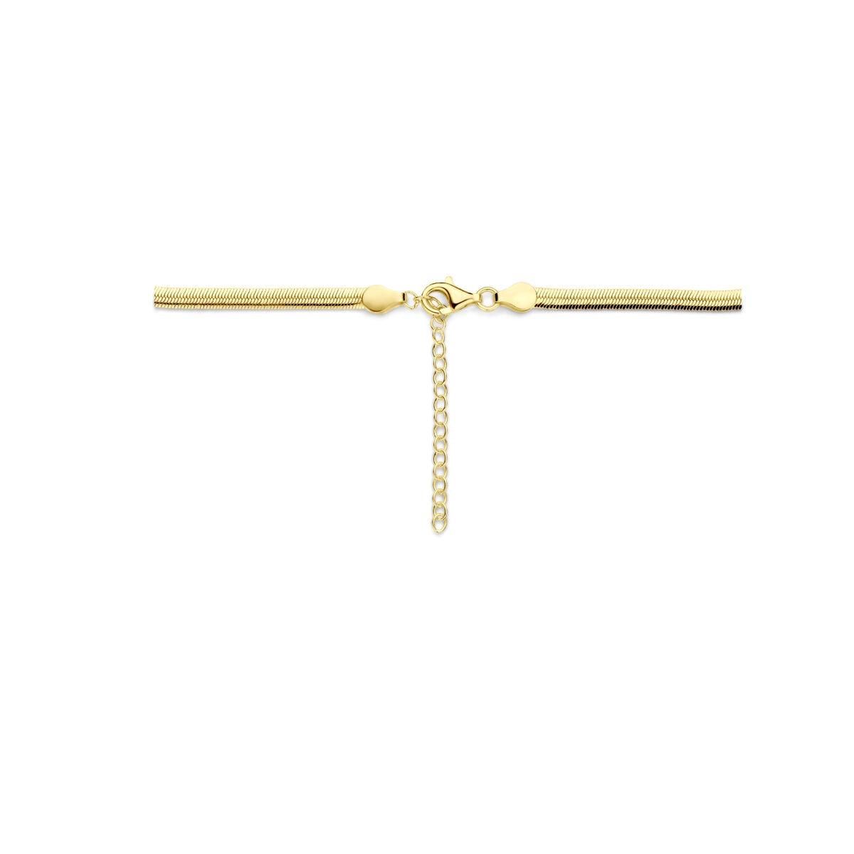 Naszyjnik pozłacany – 925 srebro z żółtym złotem, 4 mm