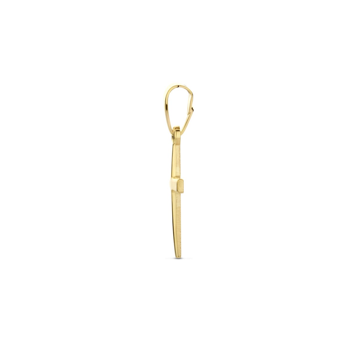 14k żółte złoto wisiorek krzyż – klasyczny symbol w wyrafinowanym formacie