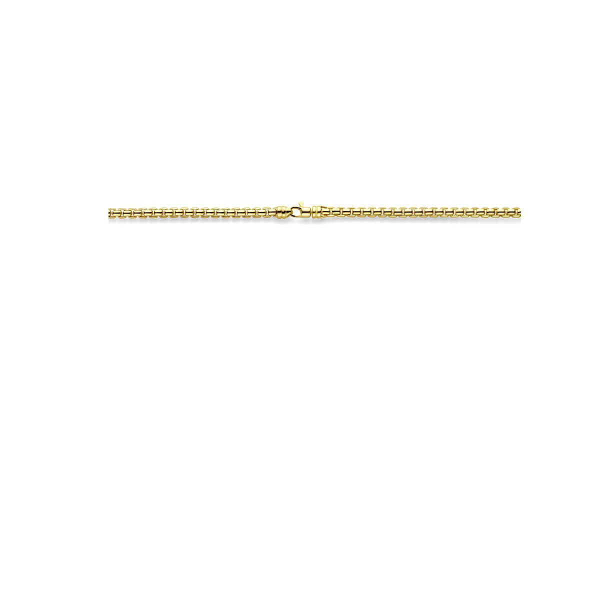 14k złoto na srebrnym damskim naszyjniku – 45 cm