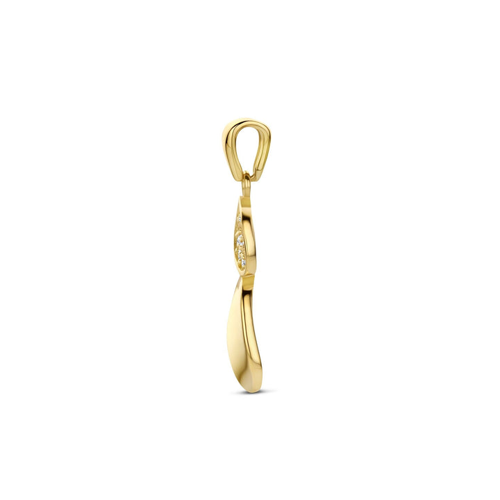 9k Geelgouden hanger met zirkonia