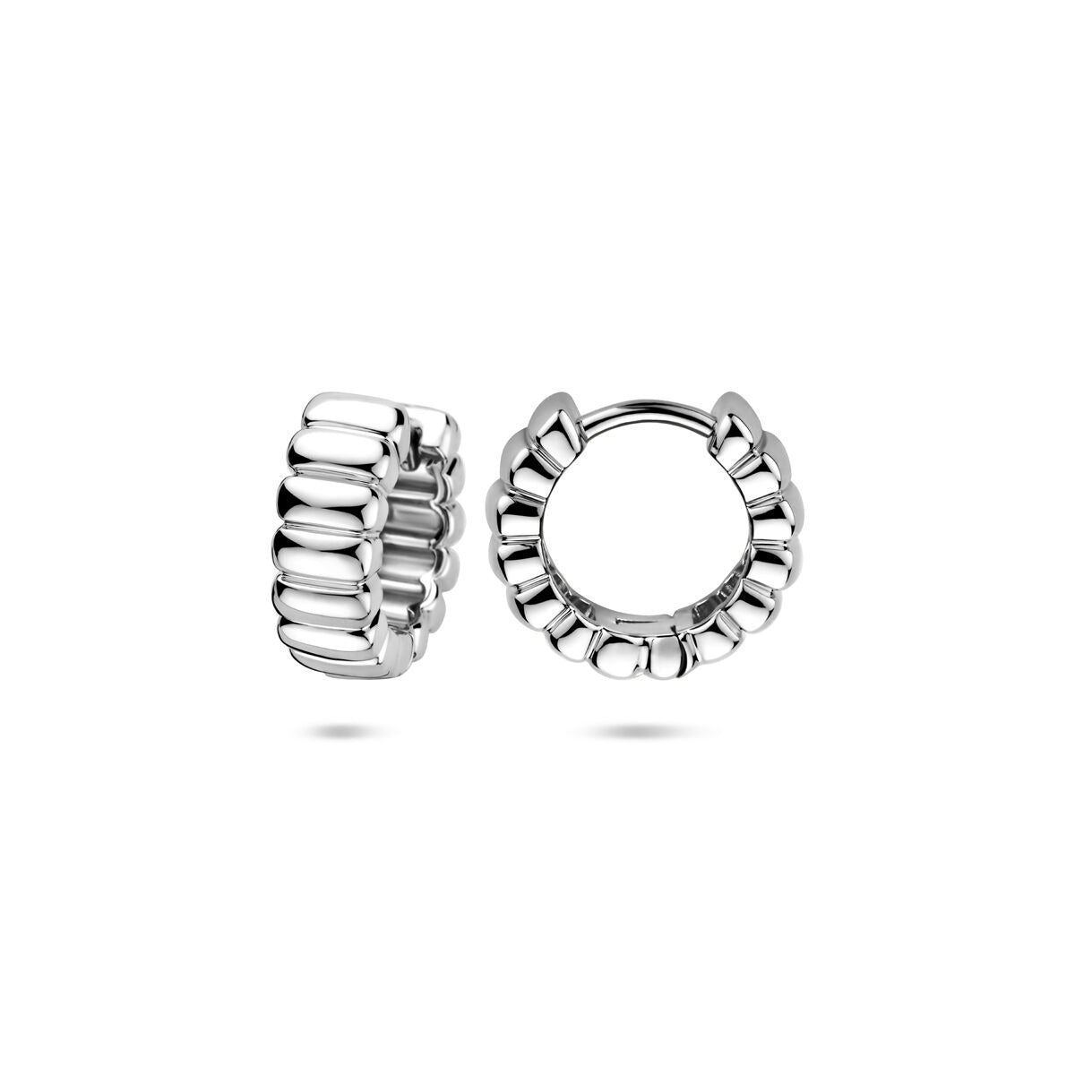 Srebrne kolczyki koła – rodowane 925 srebro, 14 x 5 mm