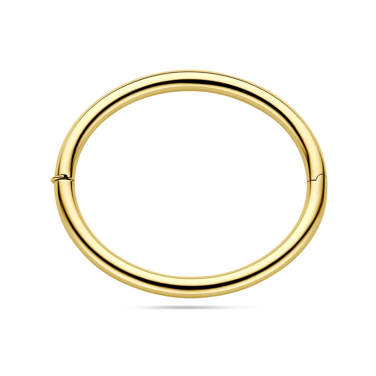 bangle z żółtego złota 14k z zawiasem – 6 mm szerokości