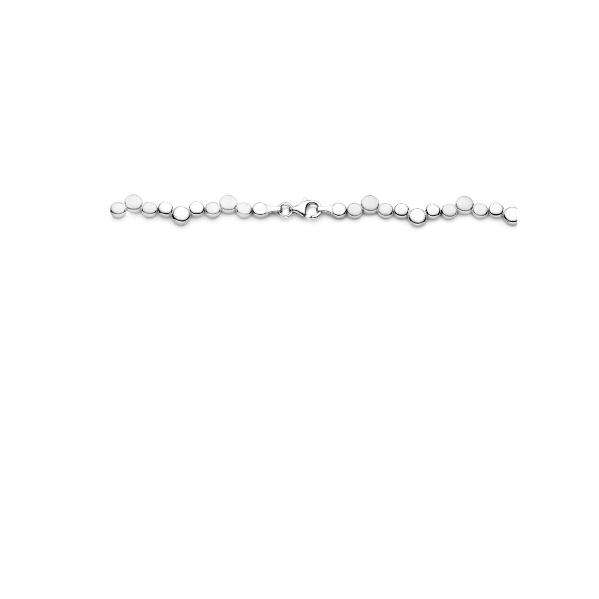 Srebrny naszyjnik z serduszkami – Rodowany 925 srebro 7,5 mm 45 cm