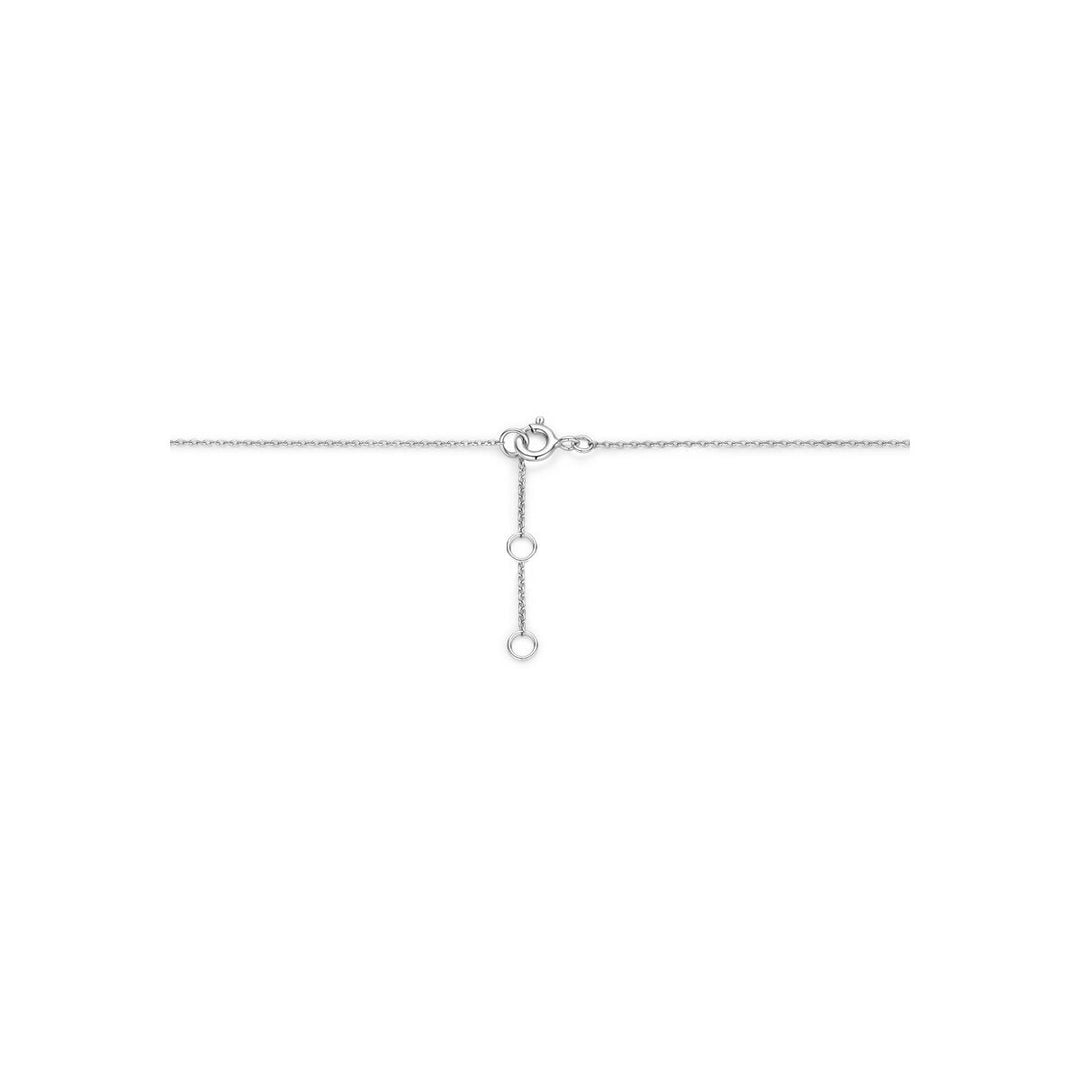 Gerhodineerd zilveren collier met zirkonia
