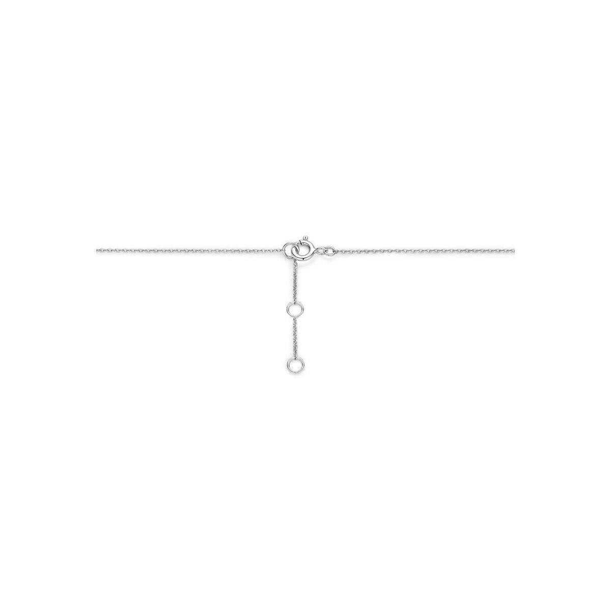 Gerhodineerd zilveren collier met zirkonia
