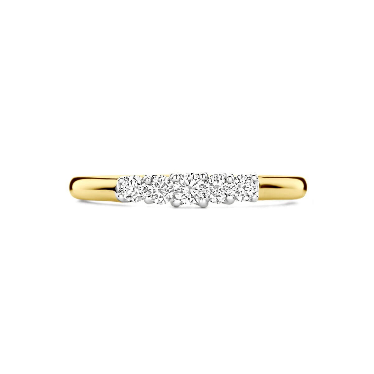 pierścionek 14k bicolor z diamentem 0.30ct