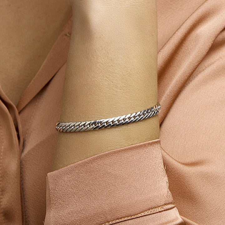 Zilveren gourmette armband – gerhodineerd 925
