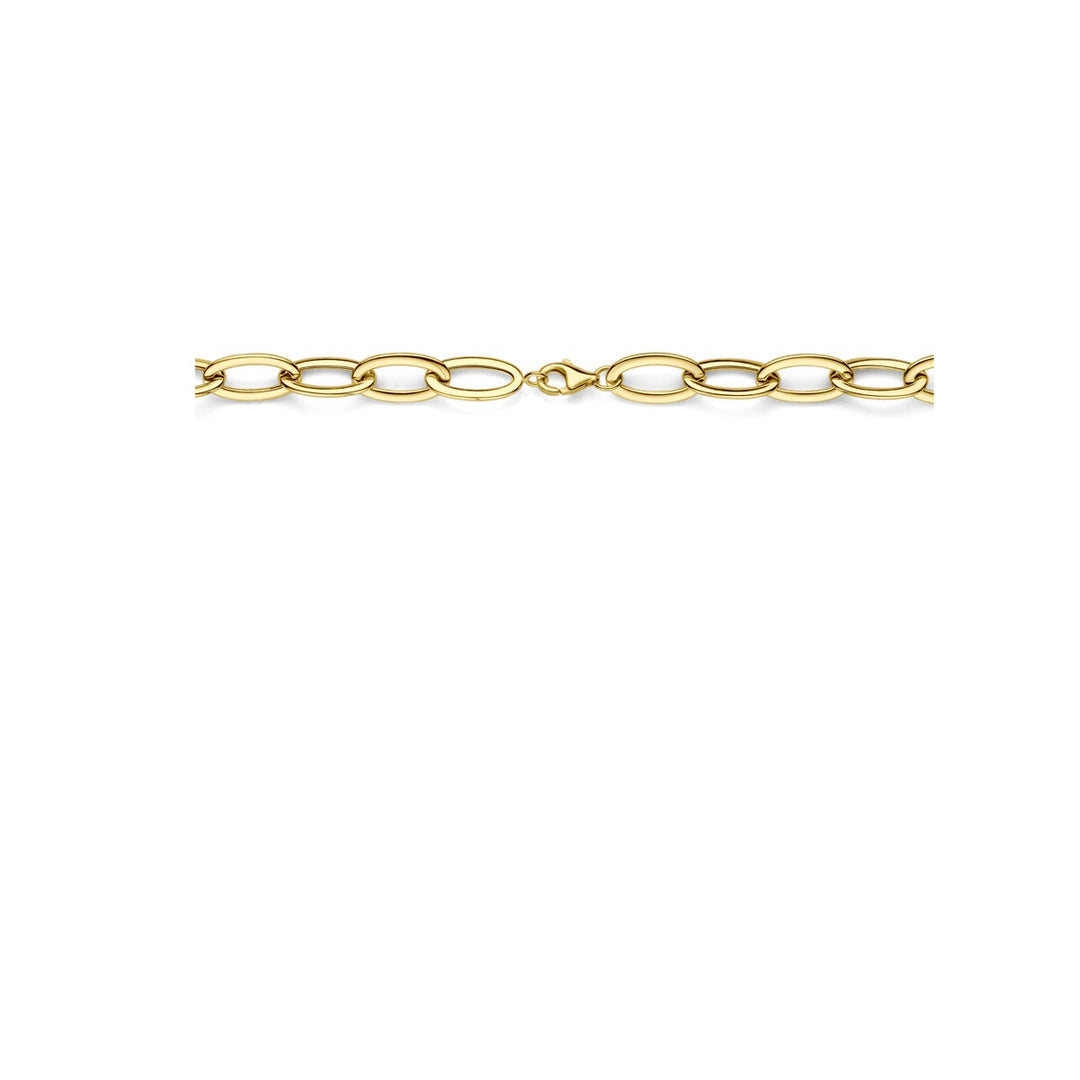 14k Geelgouden ankerketting met karabijnsluiting