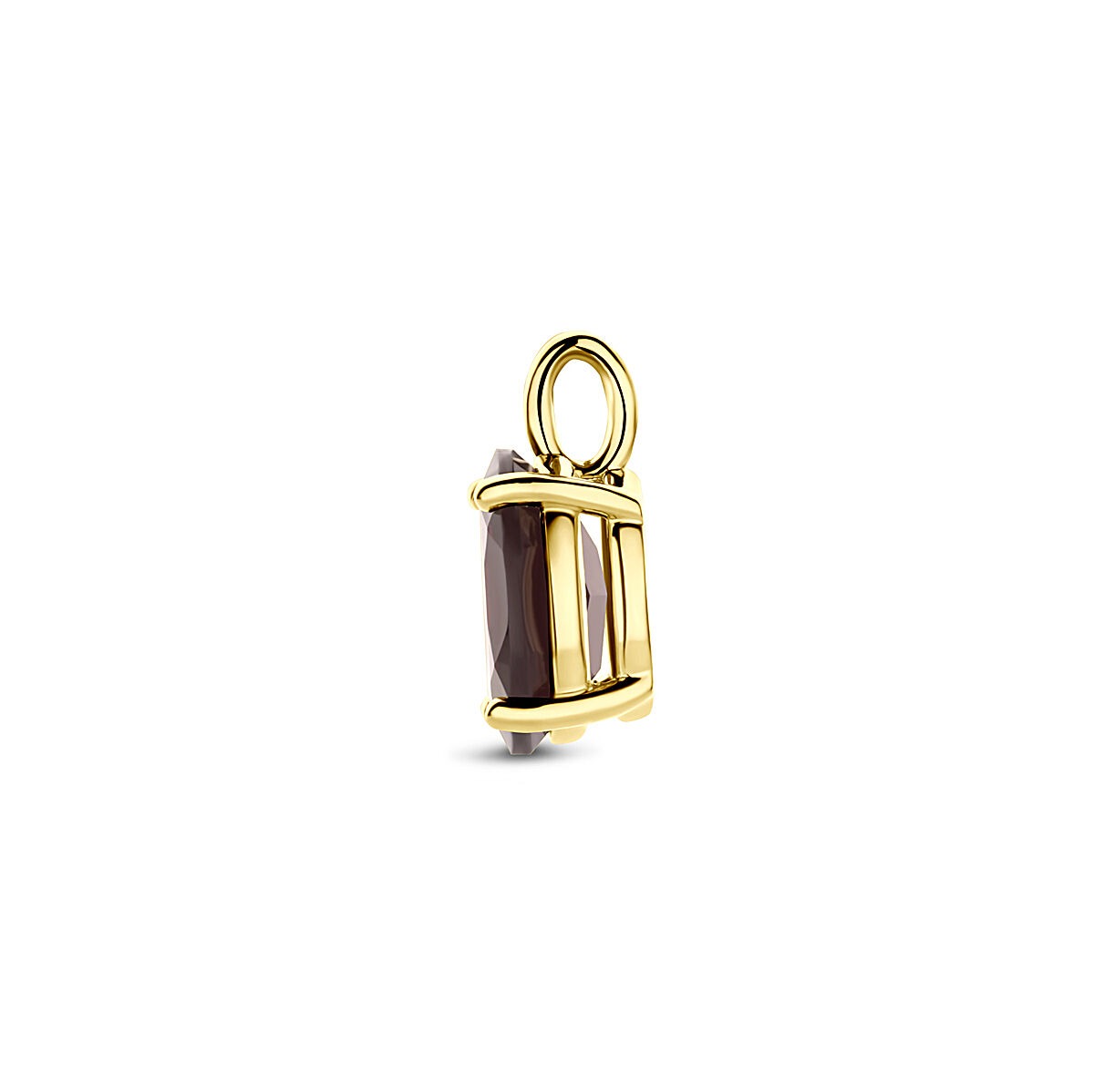 Pozłacany srebrny wisiorek z granatem – 14 mm