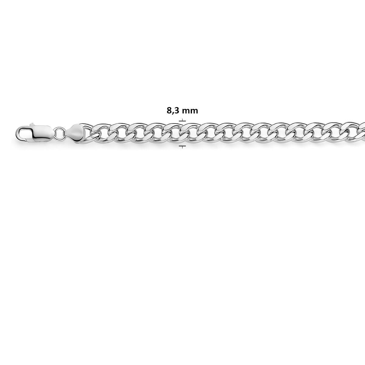 925 Srebrny Naszyjnik Gourmet 8,3 mm Męski