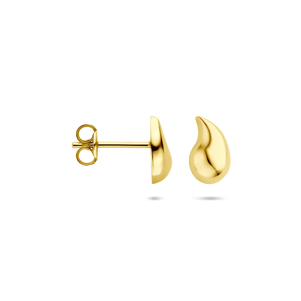 14k złote kolczyki wkrętki w kształcie kropli – 8,5 mm