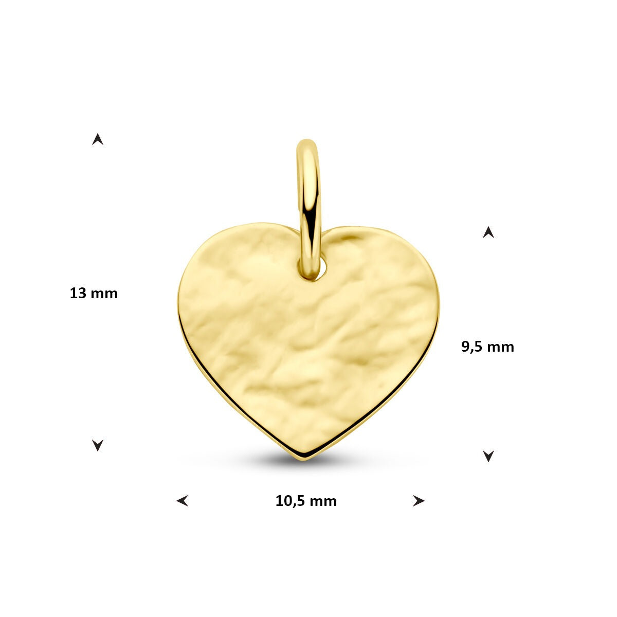 14k żółte złoto wisiorek grawerowany serce – symbol miłości