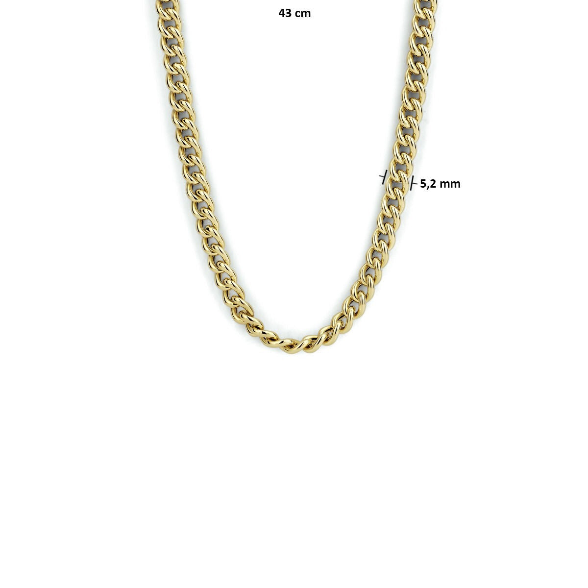 Gourmet naszyjnik damski 14k żółte złoto 5.2mm