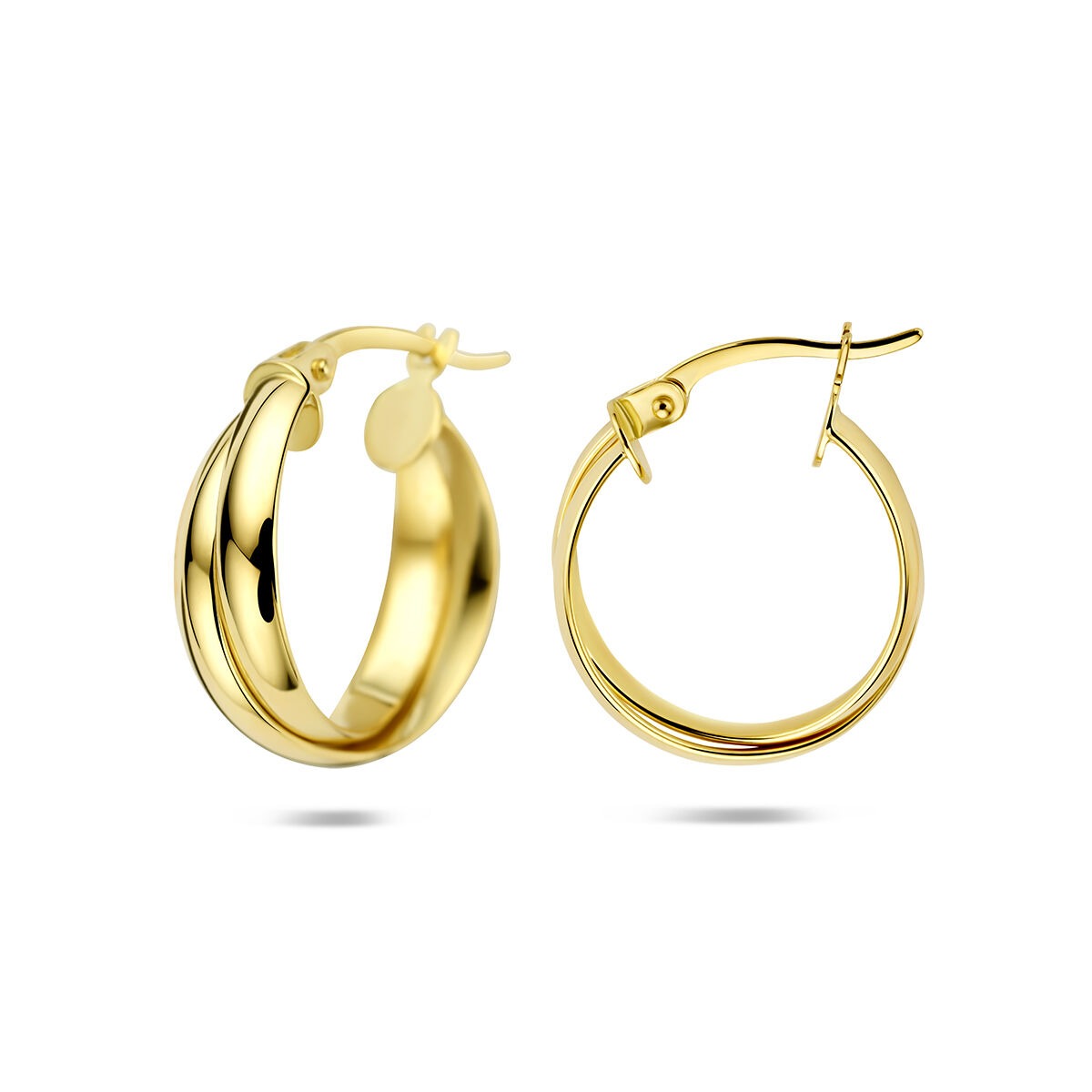 14k żółte złoto kolczyki koła – ponadczasowa elegancja w nowoczesnym rozmiarze