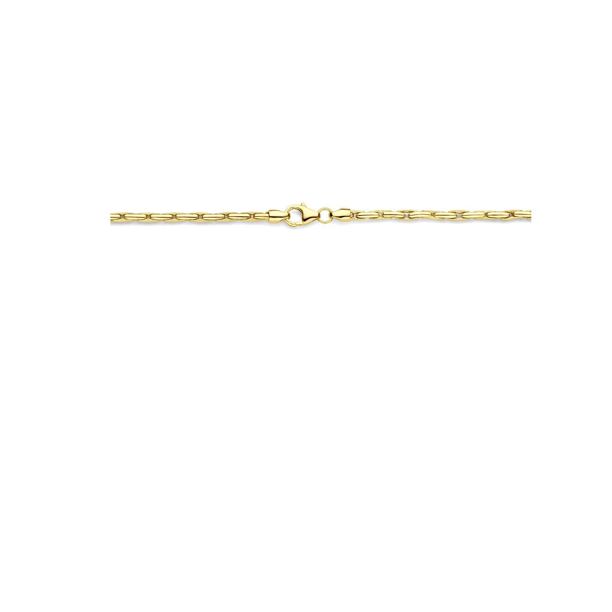 Naszyjnik gourmette – 14k żółte złoto z srebrnym rdzeniem, 2.8 mm szeroko
